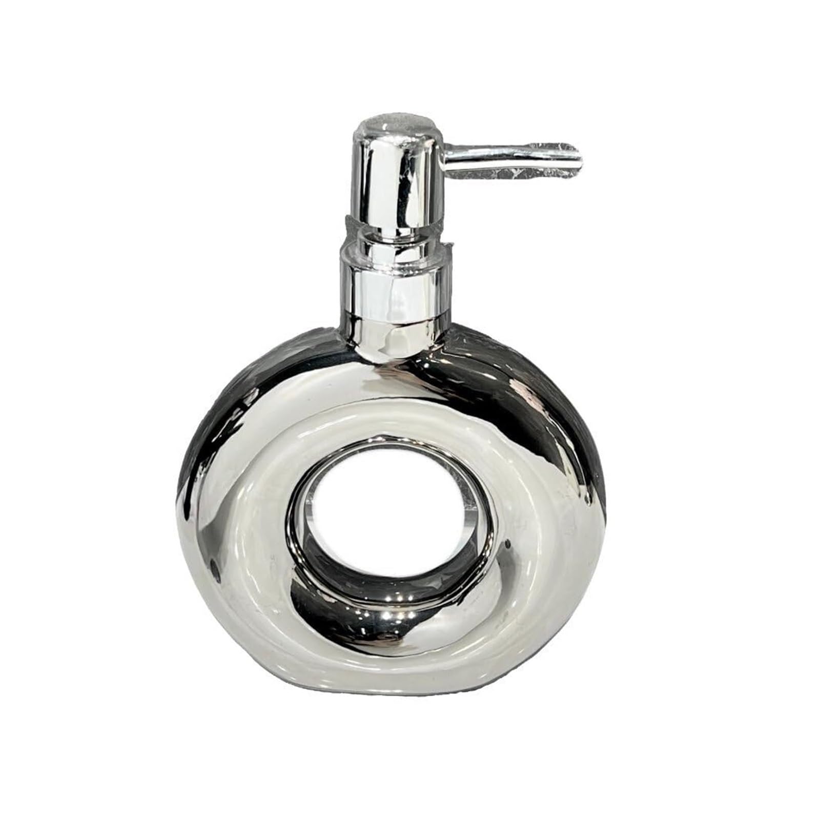 KEXYOAN Soap Dispenser Nordic for Bathroom Large Capacity 300Ml Countertop Dish Pump Bottle for Kitchen New Home Essentials(Silver)