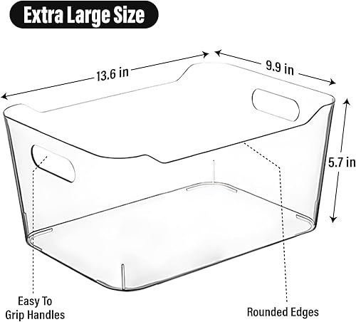 Miniatura 8 de Contenedores de almacenamiento de plástico transparente, perfectos para organización de cocina o organización y almacenamiento de despensa,