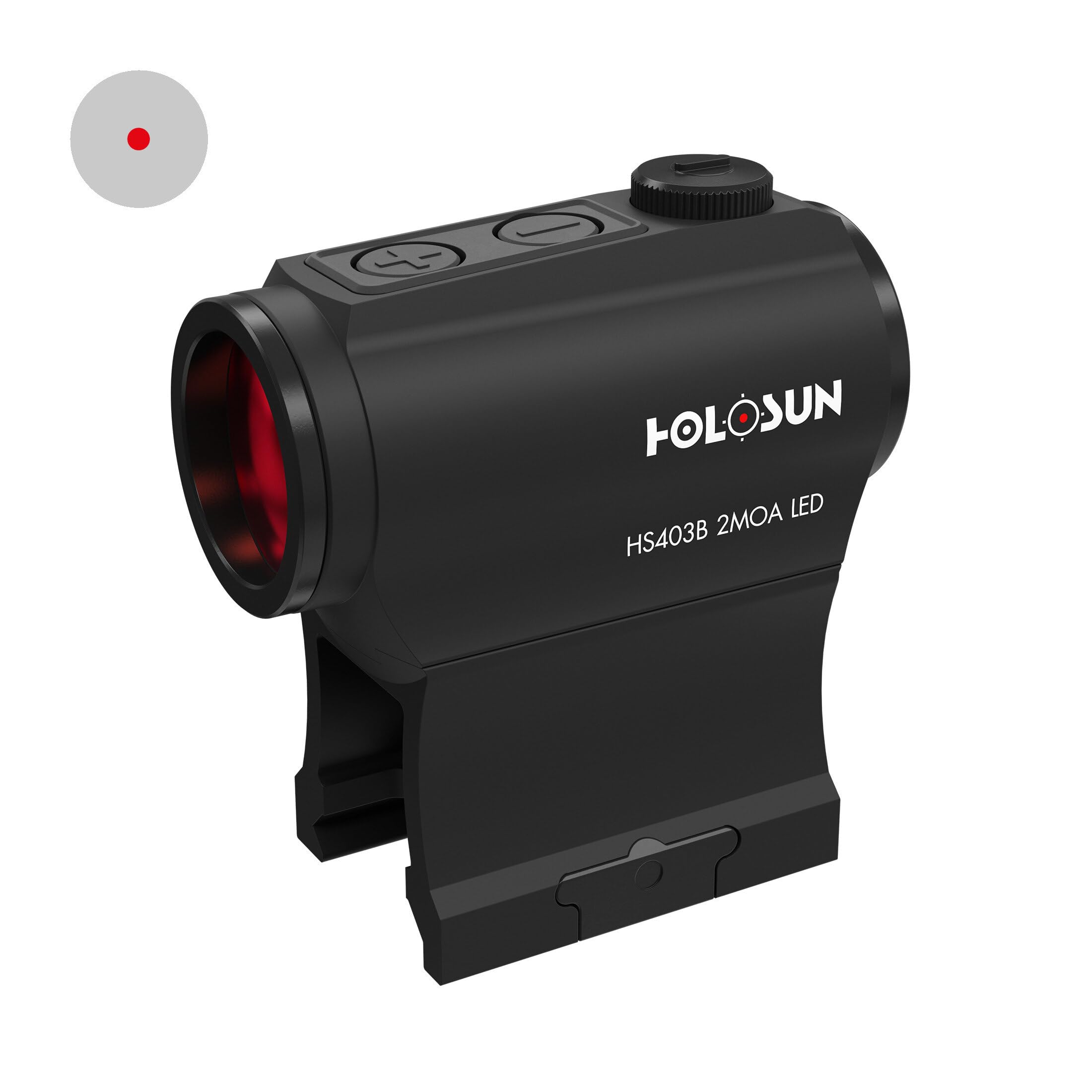 Holosun HS403B Microdot Red Dot Sight with 2MOA Dot Reticle, Black, Picatinny Rail, Red Dot Sight