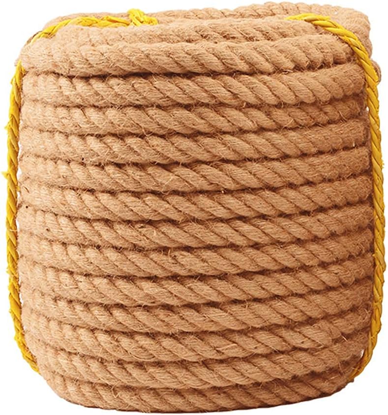 Jute Rope,Jute Twine, Natural Hemp Rope,Twisted Twine,for Garden,Gifts,DIY Crafts(18mm)