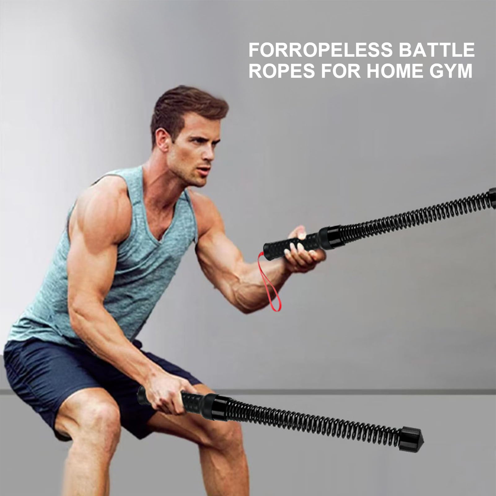 Corde D'Entraînement Lourde pour Fitness,Corde de Fitness - Design sans Fil pour Salle de Sport Hommes Et Activités en Plein Air