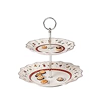 Villeroy & Boch - Toy's Delight Alzata Rosso,Bianco, Decorazione Natalizie