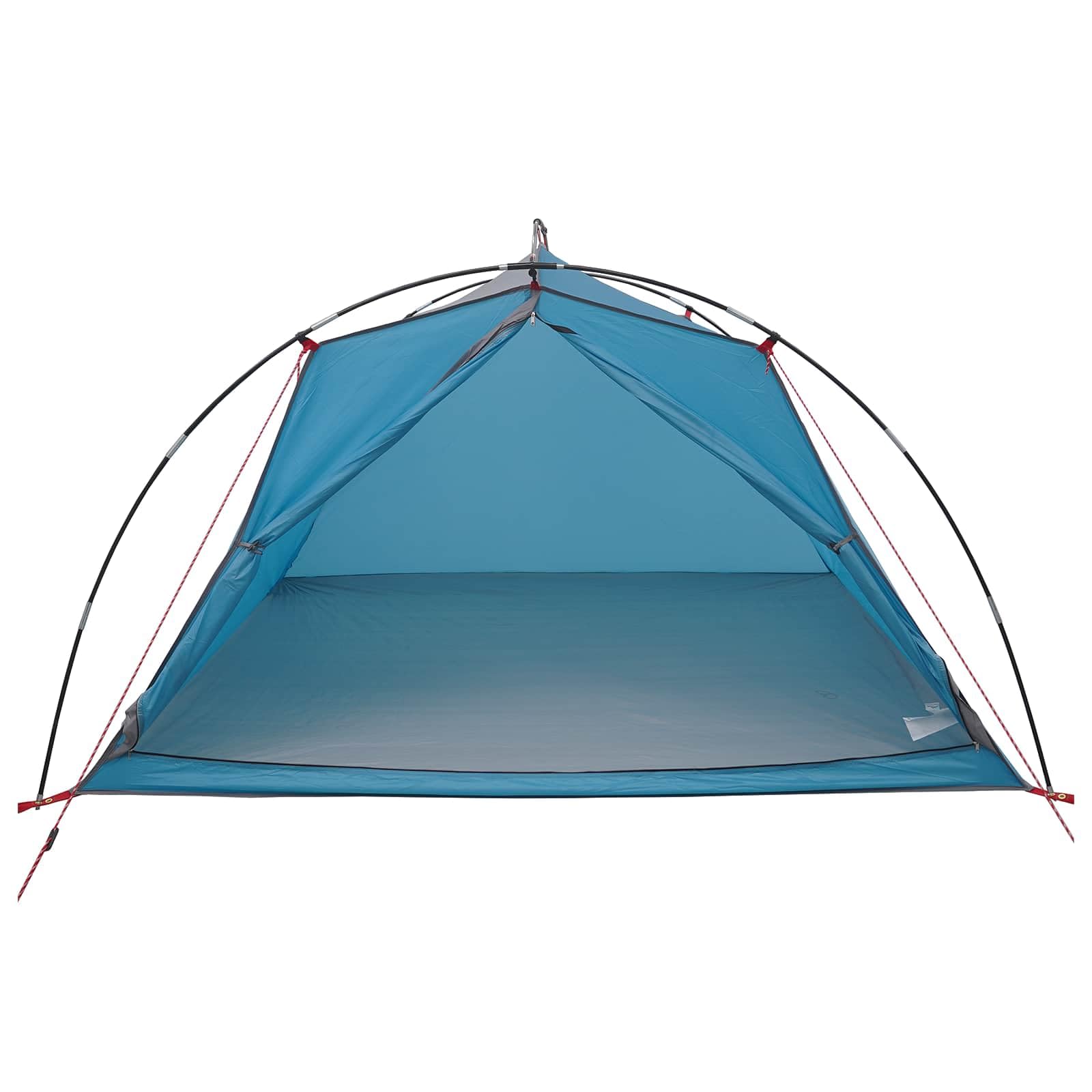 Tunnelzelt Blau 4-Personen aus 185T Polyester mit PU-Beschichtung, wasserdicht, UV-Schutz, leichtes Campingzelt für Outdoor, Festival, Wandern und Strand mit stabilem Gestänge