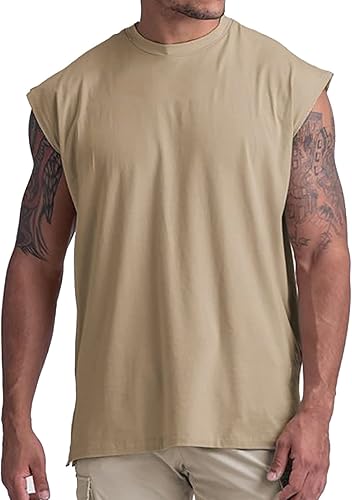 BOOMLEMON Camiseta sin mangas para hombre, gimnasio, musculación, fitness, culturismo, sin mangas