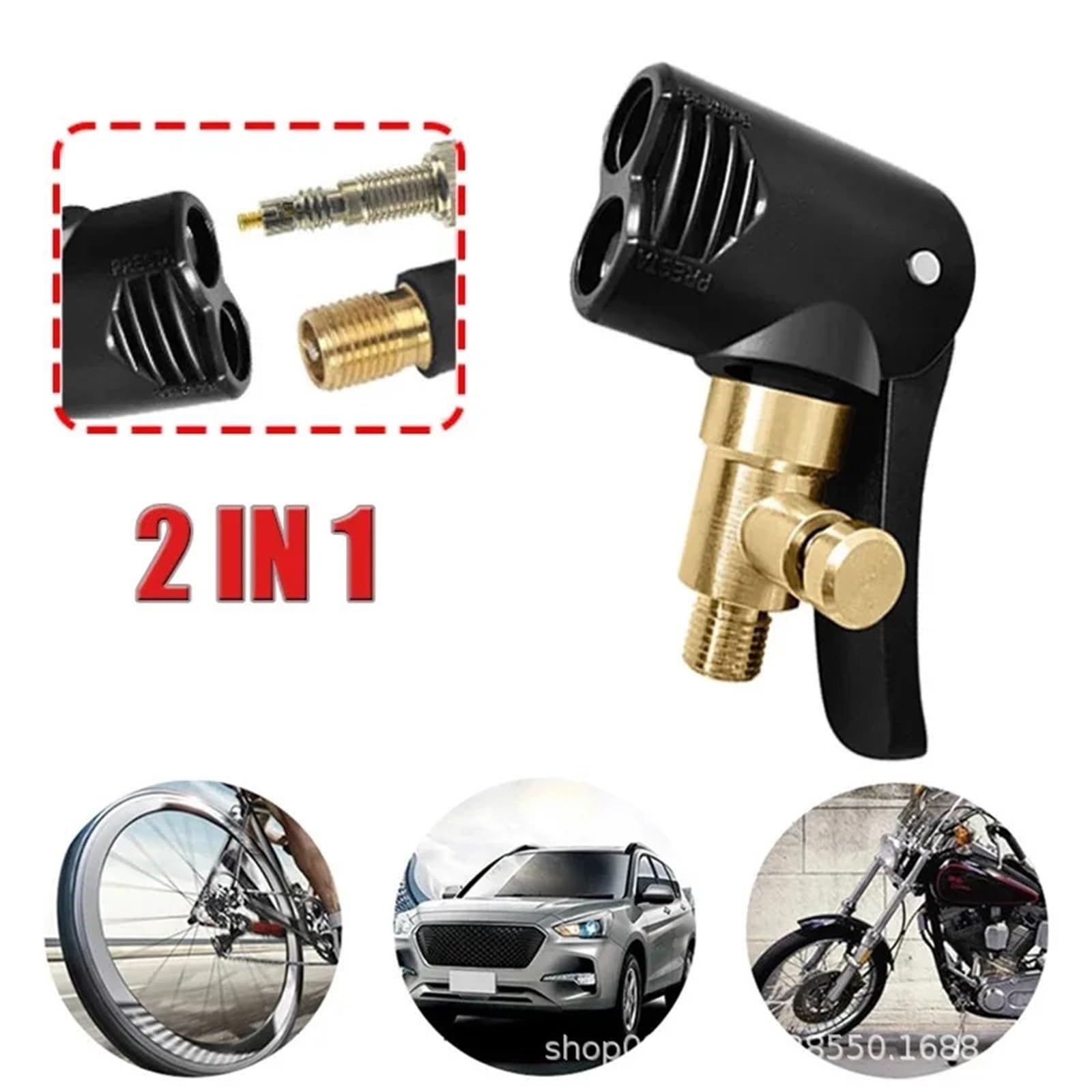 15 Stück Fahrradpumpendüse Schlauchadapter Doppelkopf Pumpteile für schnelles Reifenaufpumpen (entleerbar)