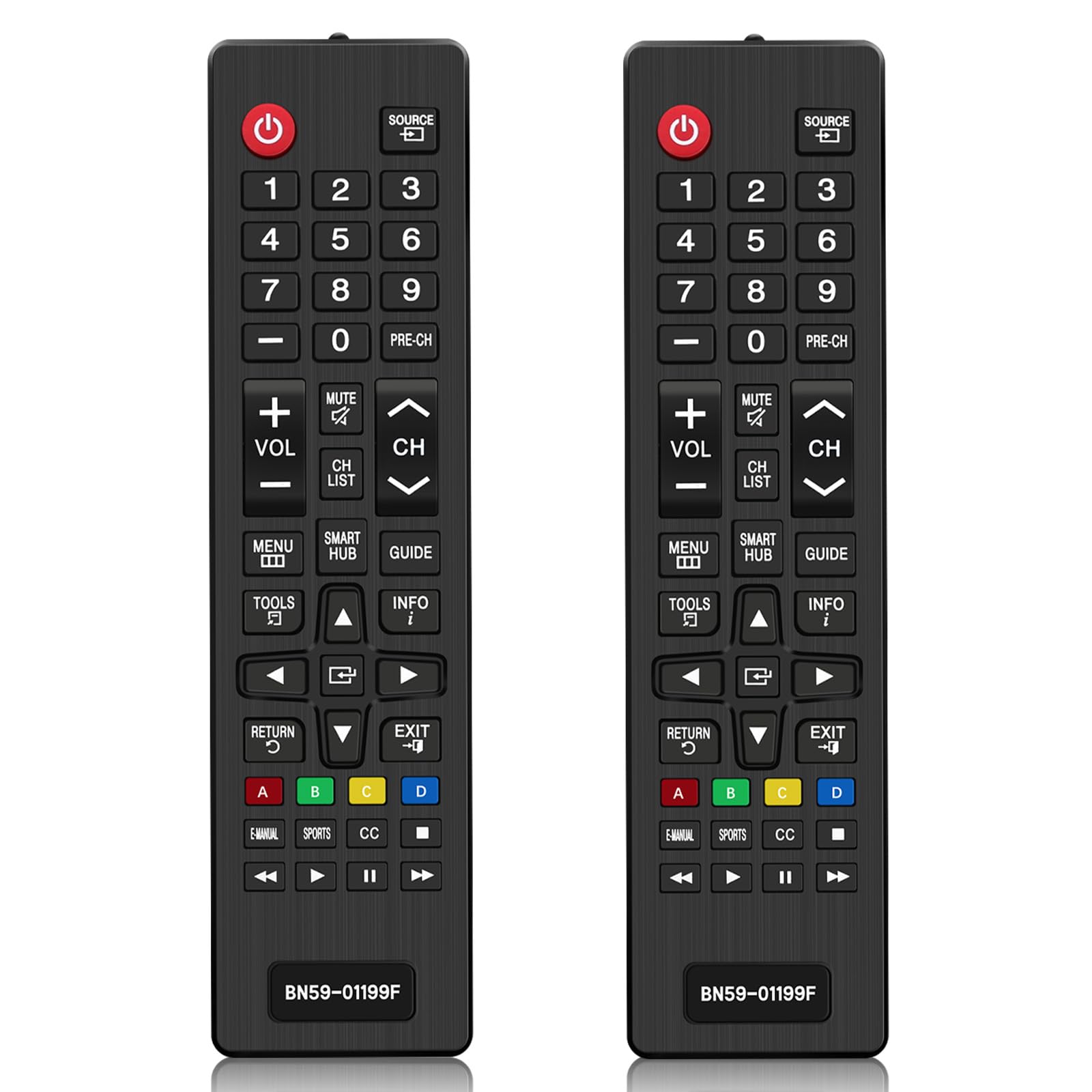 2 Pezzi Telecomando Universale TV per Samsung, Telecomando Di Ricambio Di Alta Qualità, Nessuna Configurazione Necessaria, Telecomando Universale Compatibile Con Samsung Smart TV 3D 4K LED LCD HDTV