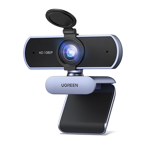 UGREEN Webcam Full HD 1080P com Microfone, Campo de Visão de 85°, Redução de Ruído, USB Pl...