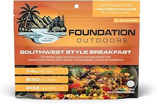 Southwest Style Breakfast, Freeze Dried Backpacking & Camping Food, Emergency Food, High Protein Meal, Gluten Free