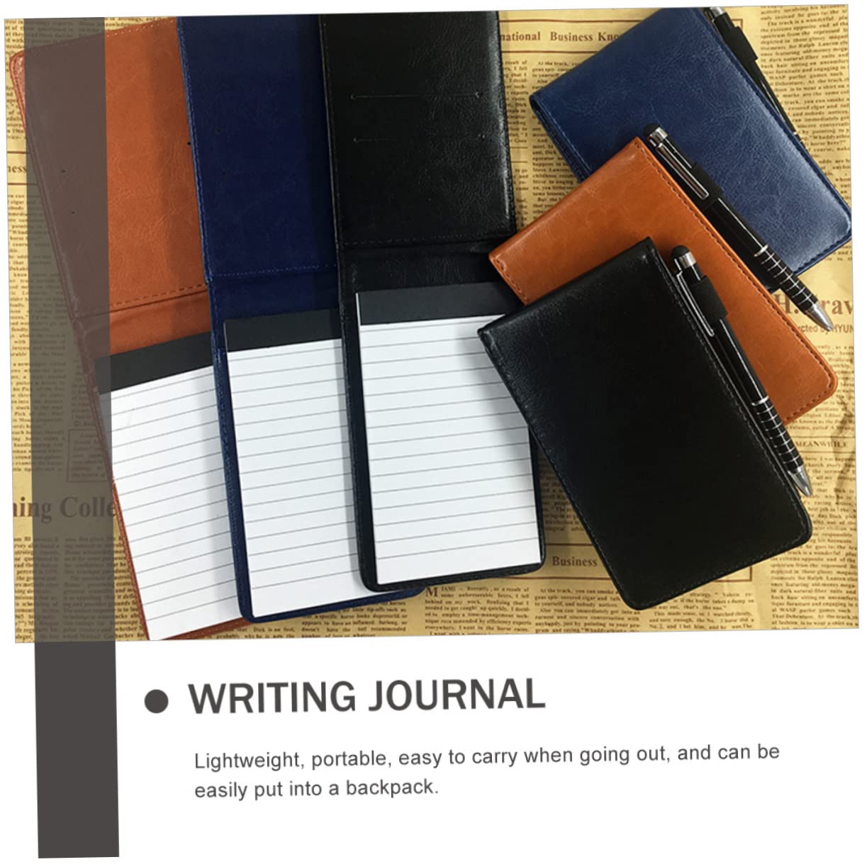 EXCEART 10 Pièces Bloc-notes Portable A7 Cahier D'affaires Mini Carnet Cahier De Travail Journal Noir Agenda De Bureau Planifier Le Bloc-notes Carnet De Notes Pour Black Papier