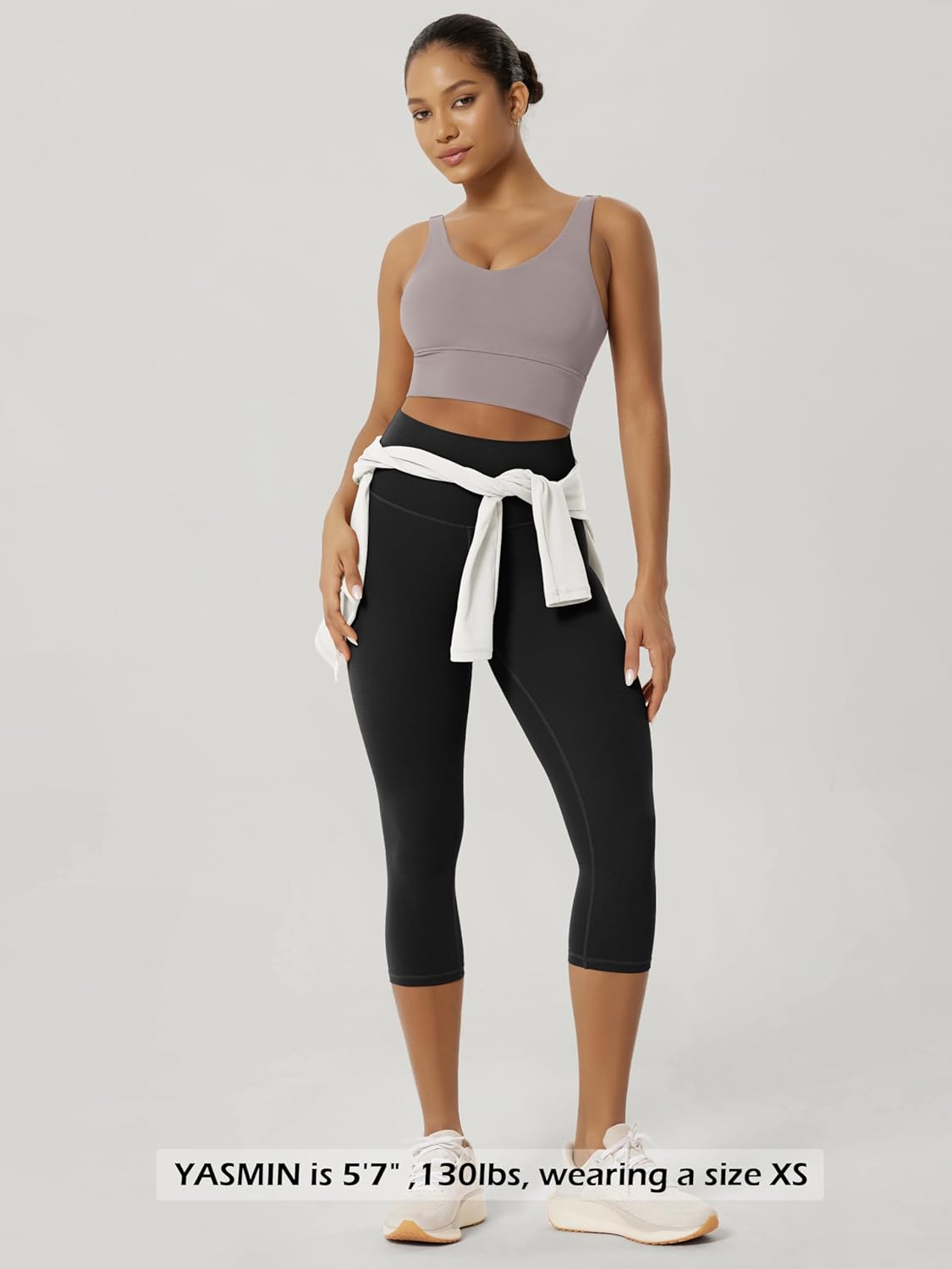 ODODOS 2-Pack Buttery Soft Lounge Yoga Capris for Women, 14" / 19" / 21" High Waist Capri Leggings