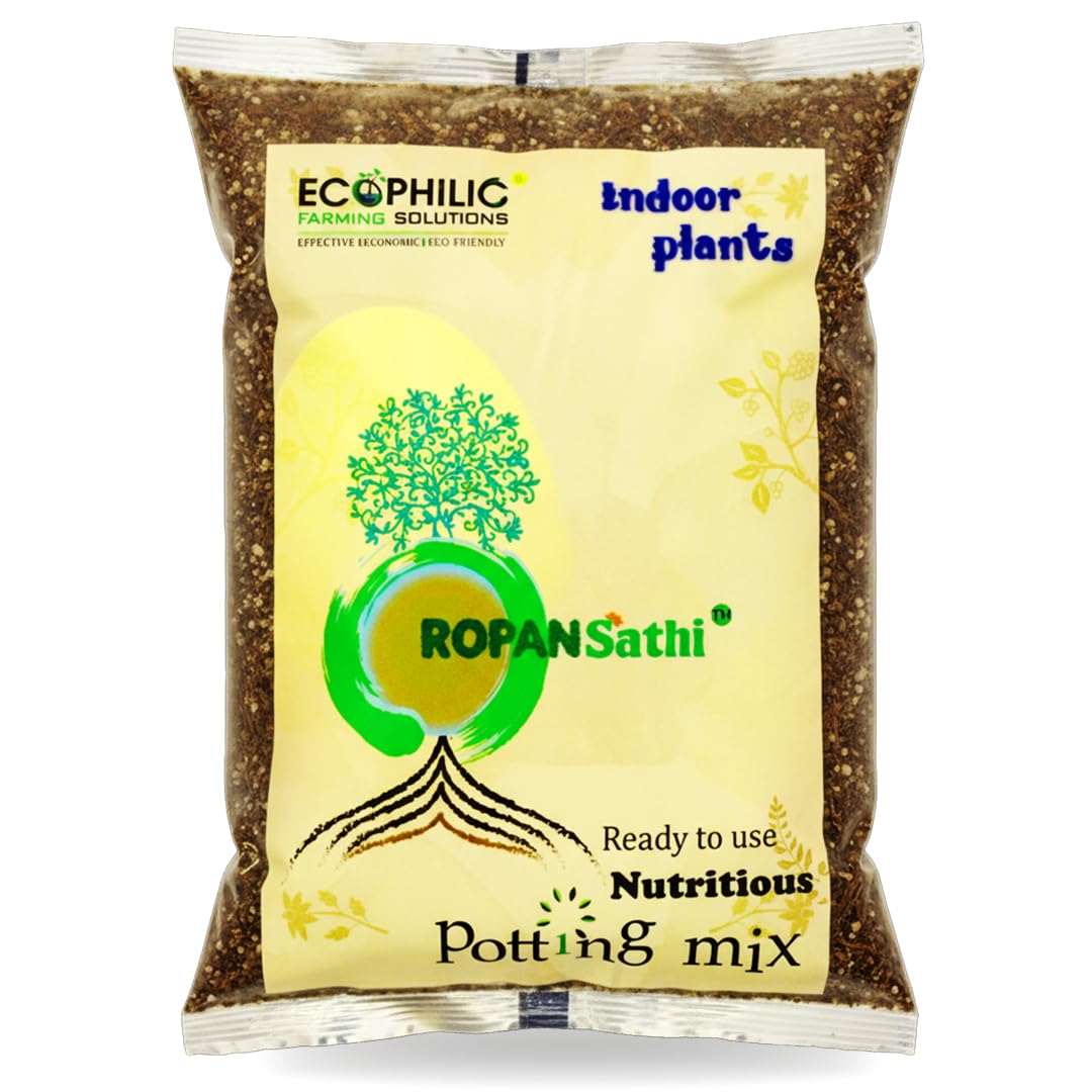 Ropansathi Indoor Plants Potting Mix 1 kg | Create Lush, Vibrant Foliage with Expert-Crafted, Lightweight Formula | Organic Fertilizer Included