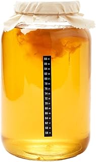 Kombucha Starter Kit - Includes Kombucha SCOBY & Strong Starter Liquid. Make Delicious Kombucha at Home with our USA Made 1 Gallon Glass Brew Jar, Temp Gauge and Custom Tea Blend