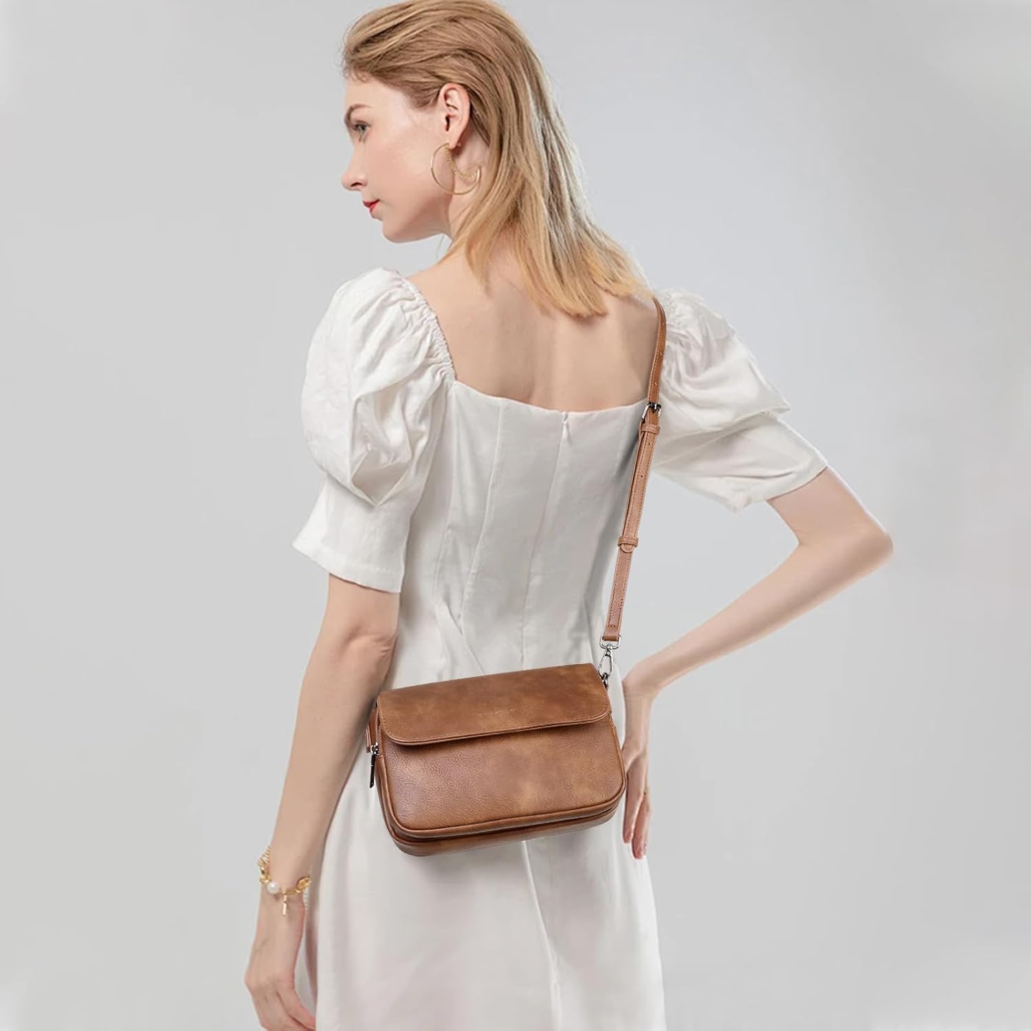 GAEKEAO Crossbody Bags for Women Crossbody Purses Vegan Leather Cell Phone Purse Travel Shoulder Bag Handbags with Card Slots - Image 2