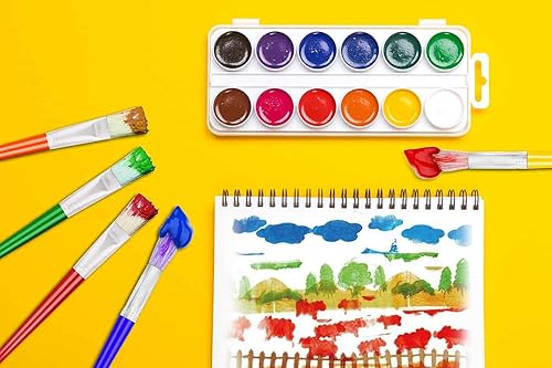 Miniatura 6 de 10 piezas de pinceles de pintura para niños, pinceles de pintura Anezus para niños pequeños, pinceles grandes y gruesos para niños pequeños,