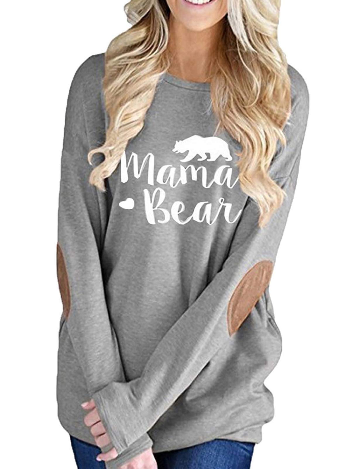 Unidear Women Casual Long Sleeve Shirts Round Neck Loose Fit Blouses Lightweight Tops