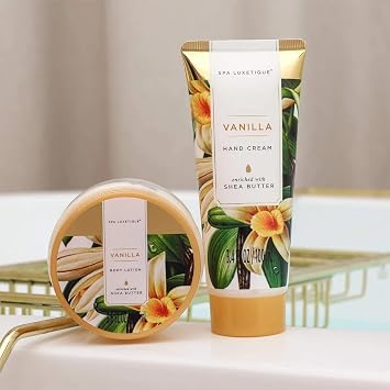 Spa Luxetique Gift Sets for Women - 15 Pcs Vanilla Scent Birthday Holiday Gifts Bath Baskets for Her