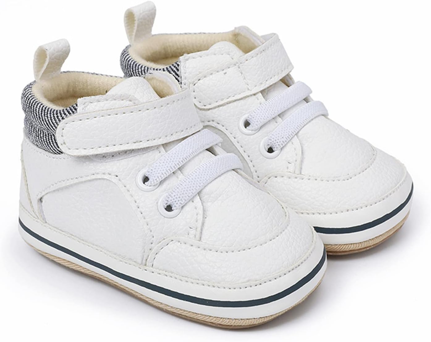 RVROVIC Baby Boys Girls Anti-Slip Sneakers Soft Ankle Boots Toddler First Walkers Newborn Crib Shoes
