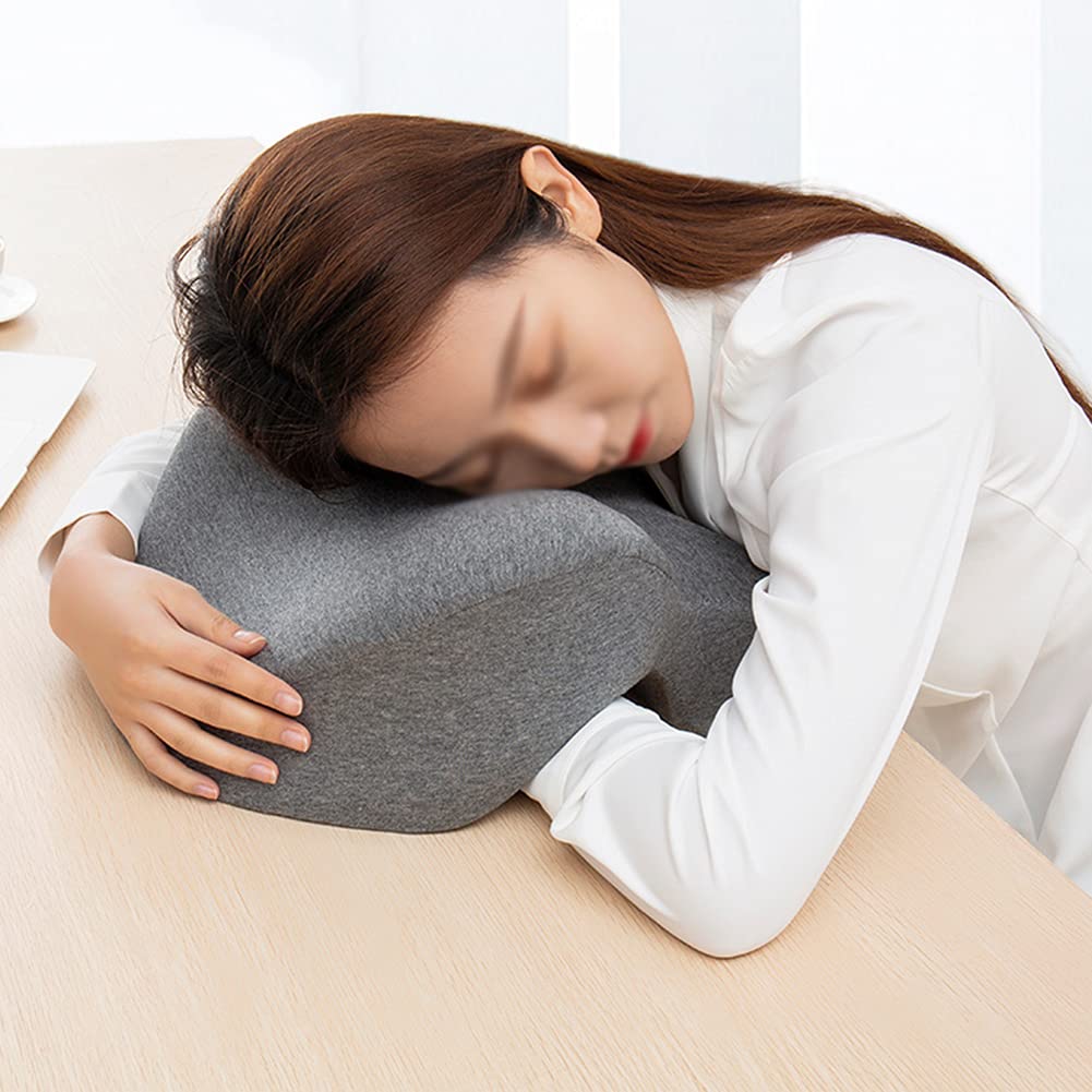 DongBao Almohada de Viaje Almohada de Espuma viscoelástica Escritorio de Siesta Almohada para Dormir Soporte Lumbar Almohada de Descanso de Oficina