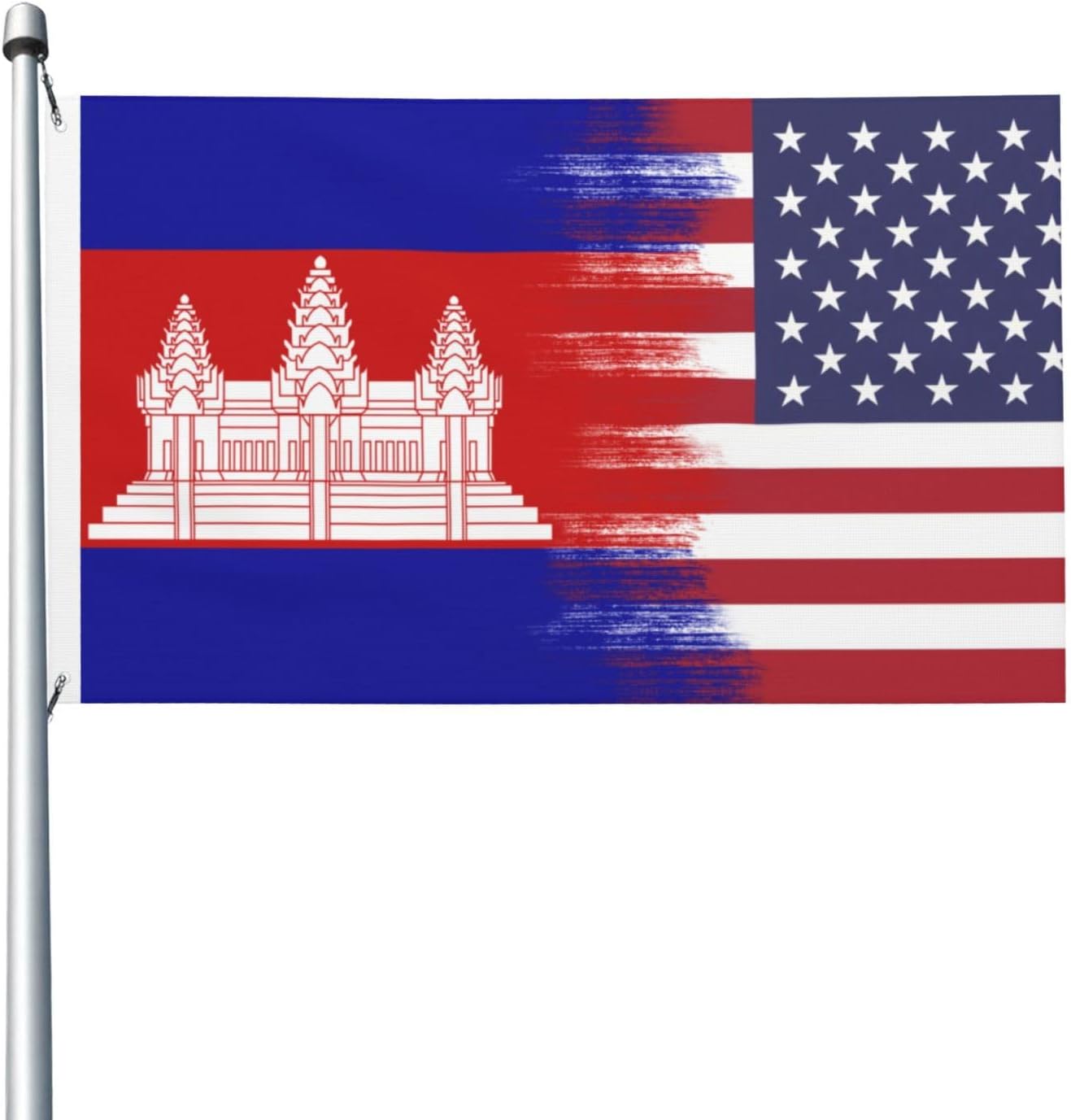 Flags Gifts Yard Decorations America Flag And Cambodian Flag Flag 3x5 Ft Outdoor Double Sided Printing For