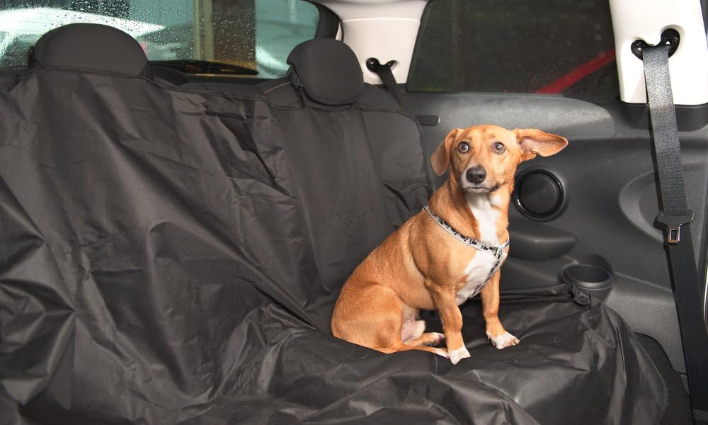 Pet Backseat Cover Extra Large 52" x 50" Seat Protector For Any Size Dog With Adjustable Quick Connect Straps