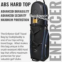Vista 3 de CaddyDaddy Enforcer Golf Travel Bag Crush Resistant Hard Top Protection, New 18 Month Full Replacement Coverage, Durable Thick Nylon Wheels Lockable