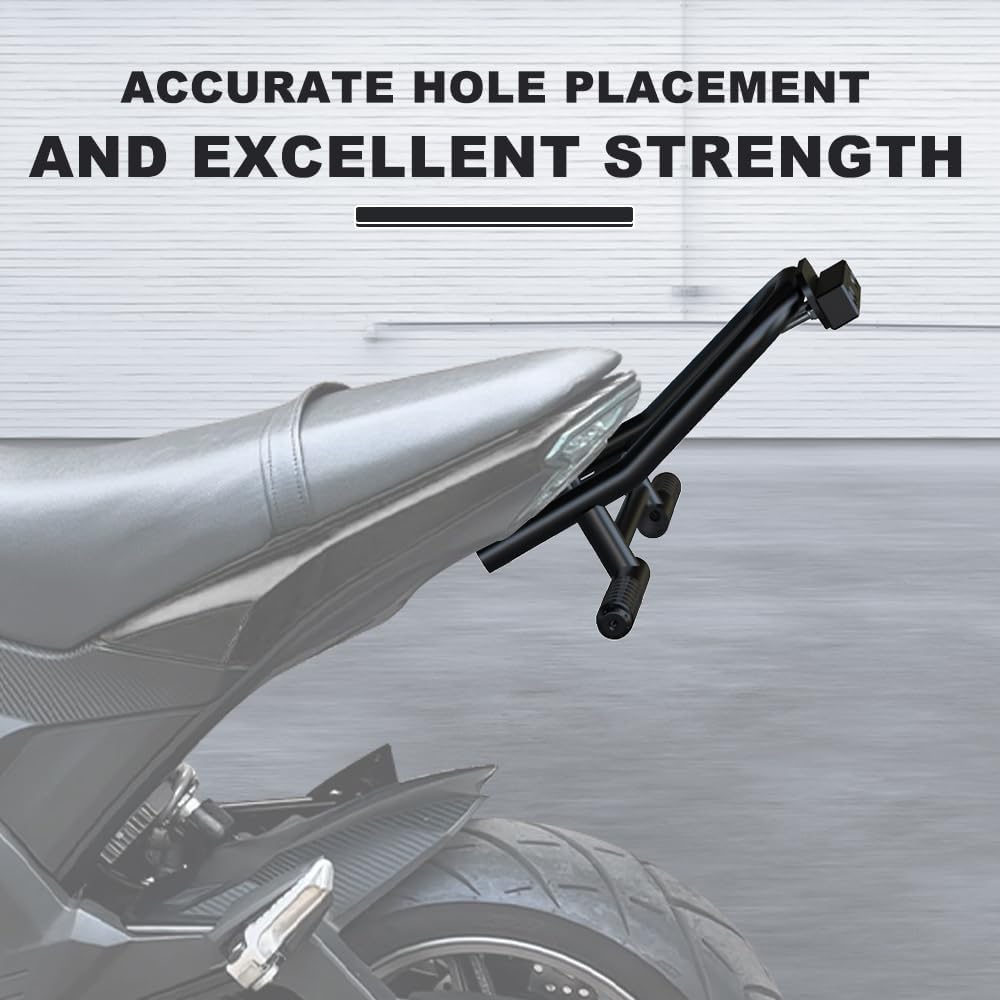 Xitomer Scrape Bar Compatible with Z125 2017-2024 Z125 Pro Tail Bar with Subcage 12 o'clock Motorcycle Rear Rack Stunt Parts