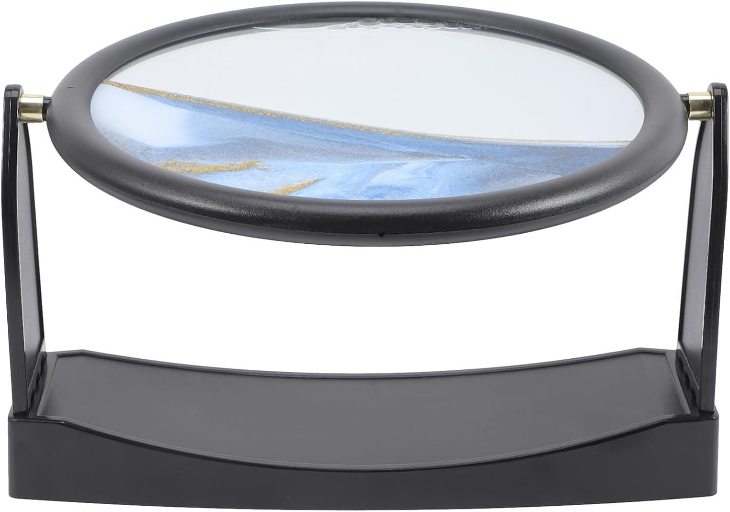 FRCOLOR Rotating Moving Sand Art Painting Decor with Black Frame 250x60x250mm, Flowing Sandscape Desktop Ornament for Home and Office Relaxation