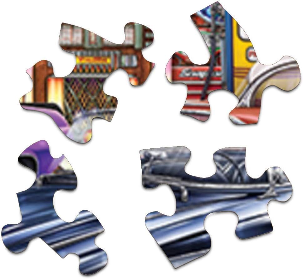 Springbok 1000 Piece Puzzles - Set of 2 - Dream Garage and Hot Rod Café