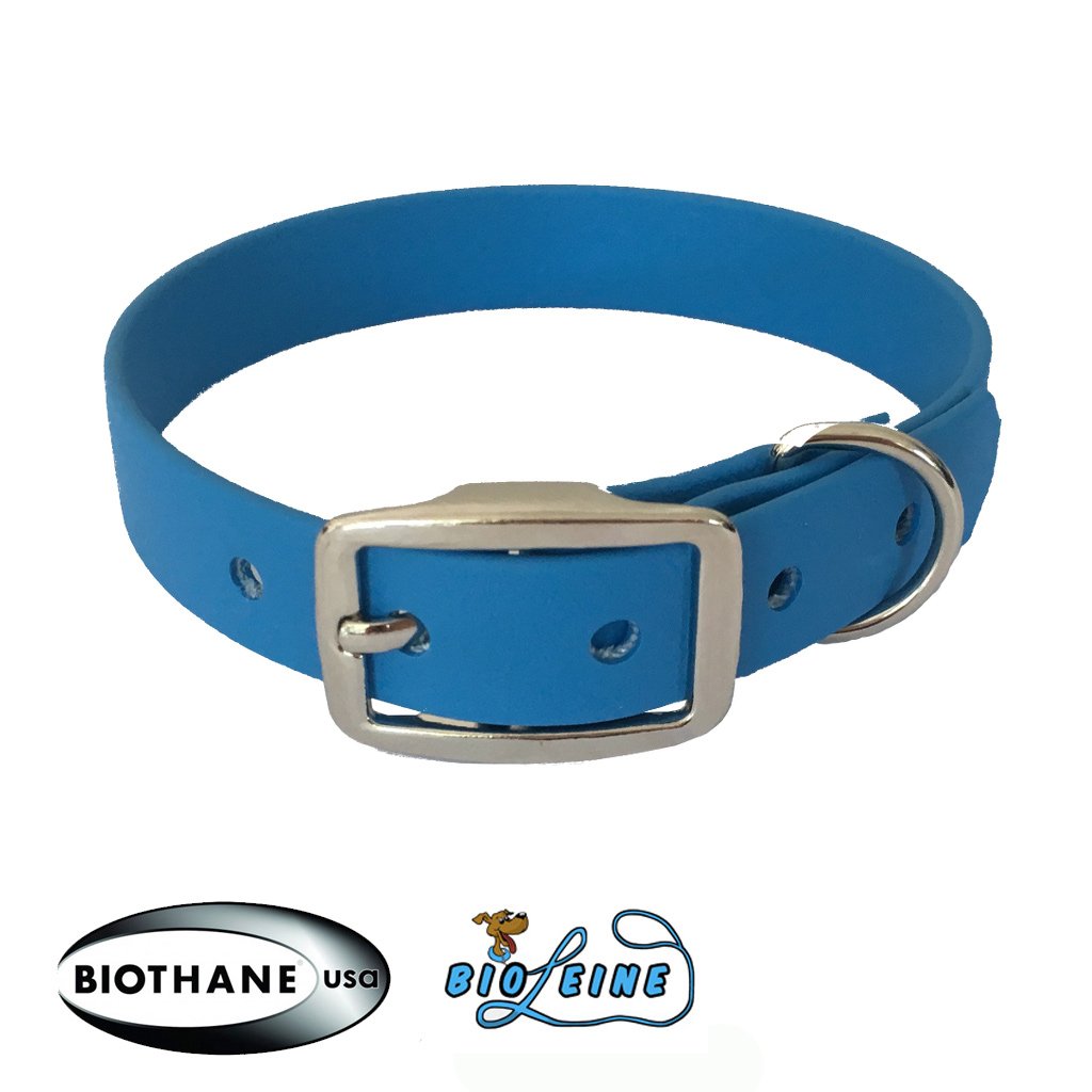 Bio-Thane Hundehalsband Mit Dornschnalle – Wasserabweisend, Gelb, Halsumfang 30-40 Cm, Für Kleine & Große Hunde