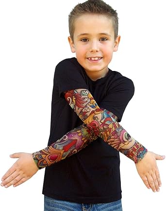 Wild Rose Boys Black Tattoo Sleeve Shirt, Salvation Mom Dad Tats, Black, Sz 2/4