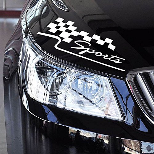 11.8-Inches Vinyl Auto Decal Checkered Racing Flag Bumper Sticker