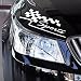 11.8-Inches Vinyl Auto Decal Checkered Racing Flag Bumper Sticker