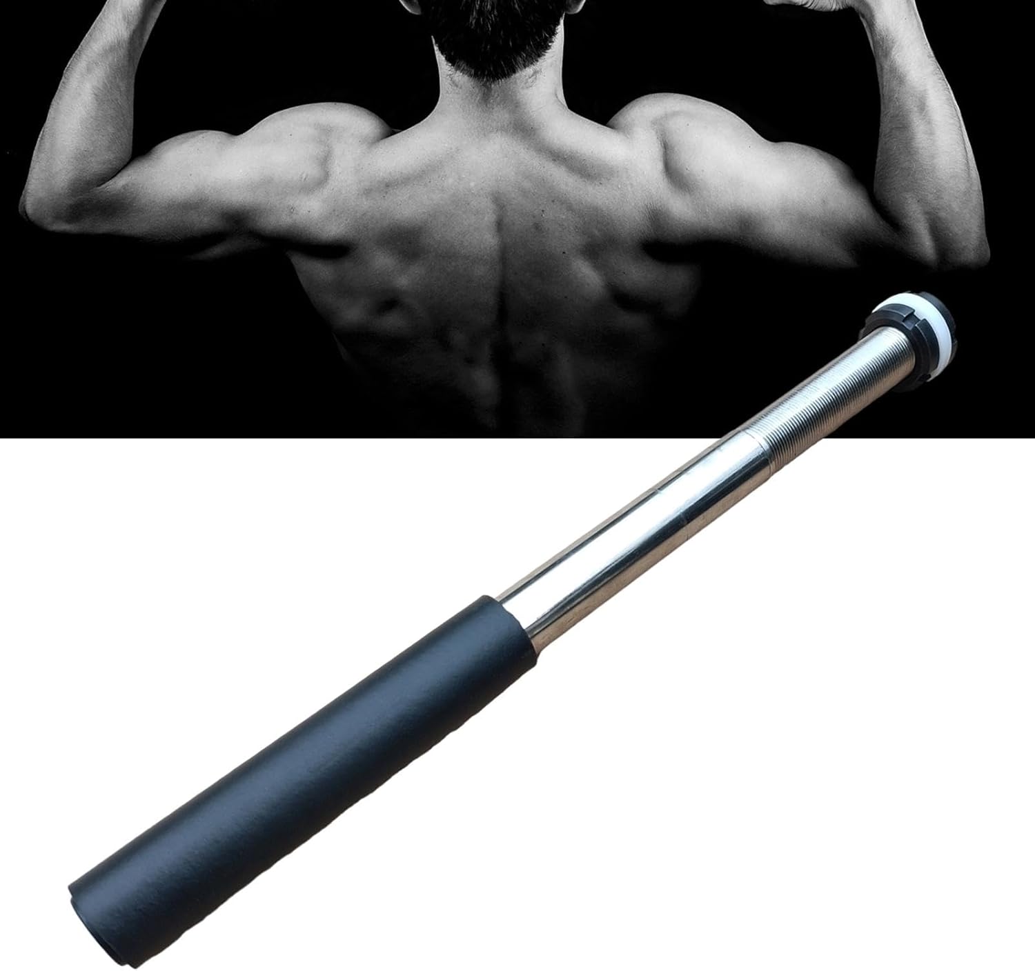 Fancyes Dumbbell Bar Handle Forearm Trainer Home Gym Wrist Fitness Equipment Loadable Lockable Adjustable Forearm Strength Exerciser, Thread Lock