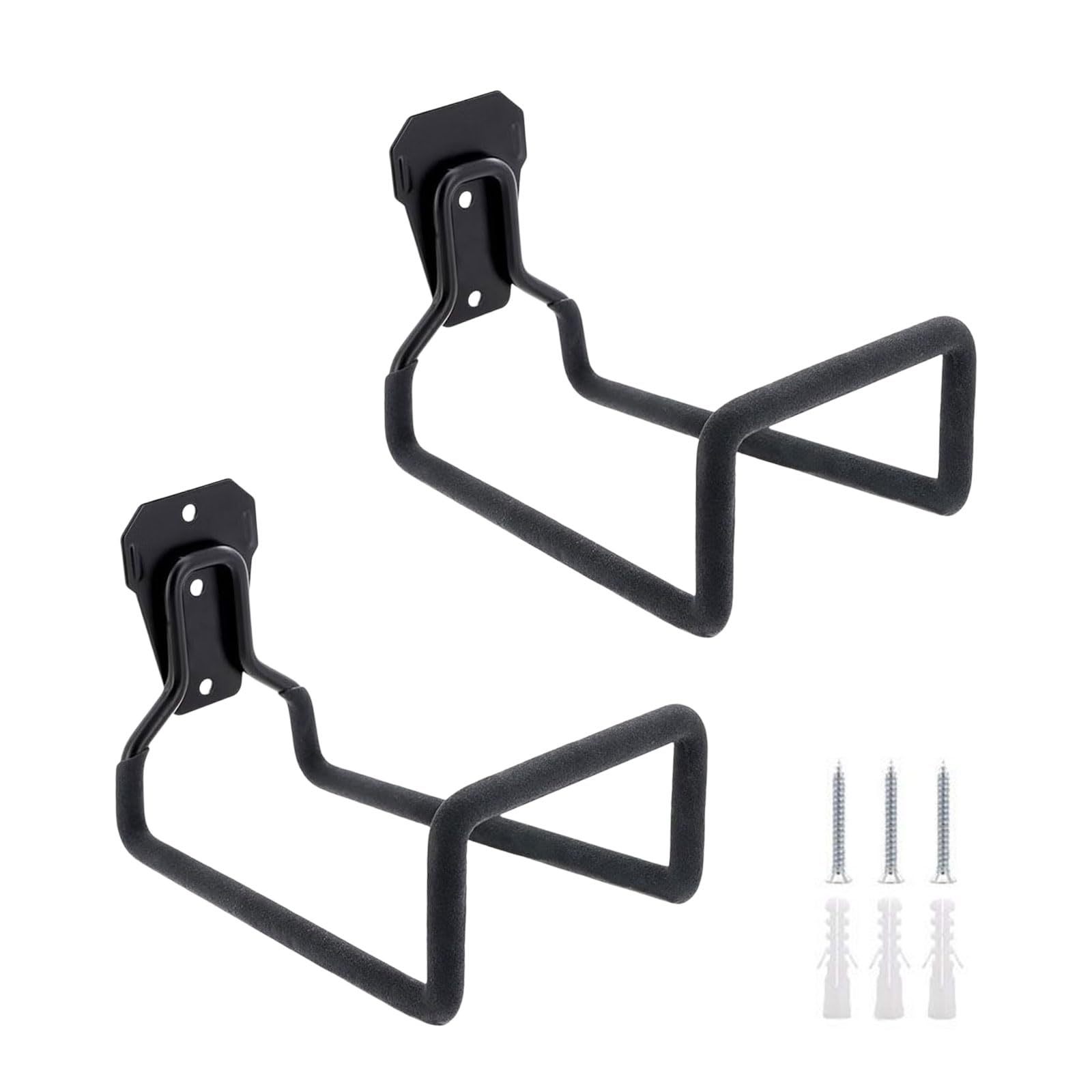 Lot de 2 tuyaux en métal pour garage et piscine avec construction antirouille en fer et pièces de rangement murales en métal avec bobine de finition résistante à l'eau avec housse de garage robuste