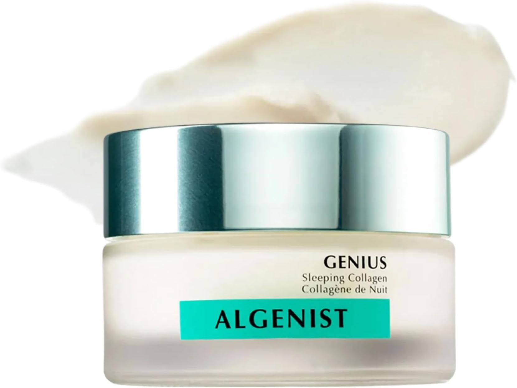 GENIUS Sleeping Collagen Night Cream - Overnight Biomimetic Collagen Facial Moisturizer with Alguronic Acid, Ceramides and Microalgae Oil - Rich Buttery Face Cream for Smooth Dewy Skin (2 Oz)