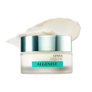 Algenist GENIUS Sleeping Collagen Night Cream - Overnight Biomimetic Collagen Facial Moisturizer with Alguronic Acid, Ceramides and Microalgae Oil - Rich Buttery Face Cream for Smooth Dewy Skin 2 Oz