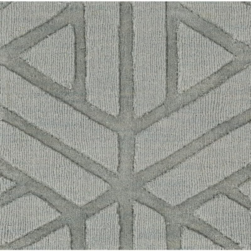 Image of Hand Tufted Modern Design Exported Collection High Low Pattern Wool Carpet for Living Room, Bedroom & Hall (Silver Grey, 8 x 11 Feet)