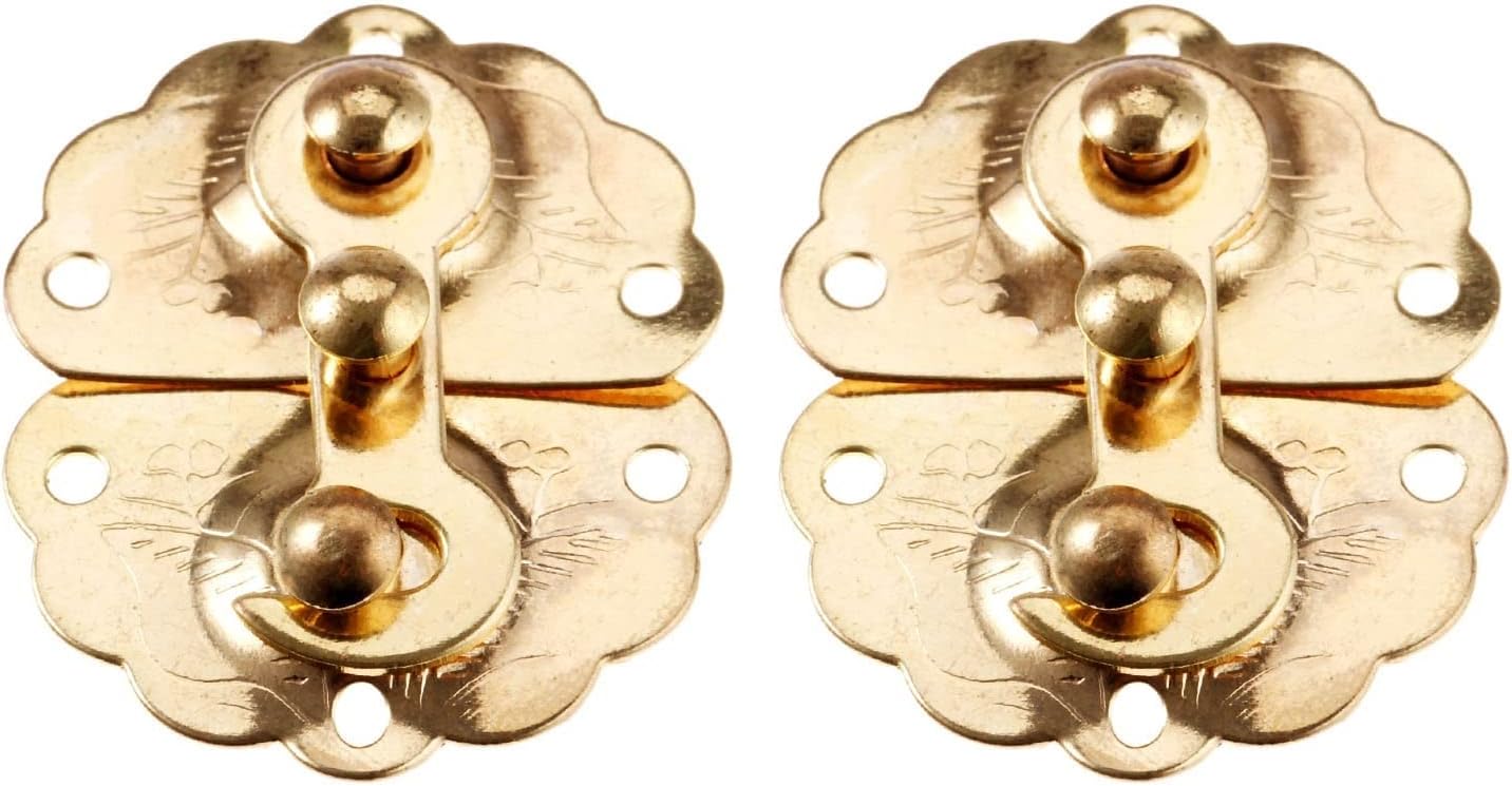 Gate Latches Iron Latches Catches Hasps Buckles Small Lock Jewelry Wood Box Gift Case Decorative Furniture Hardware Screw