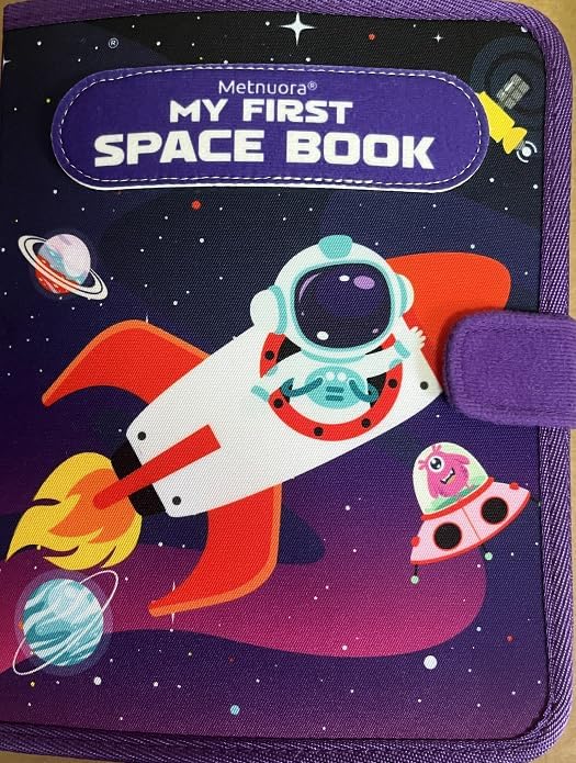 Space Explorer Busy Book for Toddlers - Astronaut-Themed Learning Toy for Boys & Girls - Montessori Early Education Quiet Books, Sensory Development - Perfect Birthday