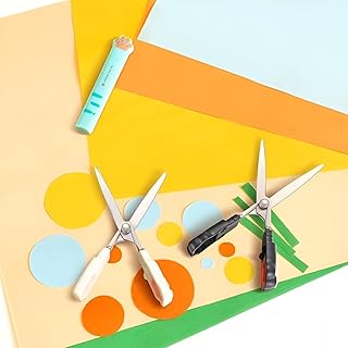 مقص صغير أنيق: مقص صغير الحجم من الفولاذ المقاوم للصدأ بمظهر أنيق، تصميم قابل للطي مع غطاء أمان، مثالي لقص الورق والدفاترلمقاس: 0.5 × 3.5 بوصة (2 مقص)