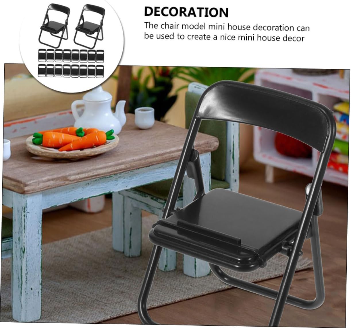 120pcs Miniature Chair Phone Bracket Smartphone Holder Desktop Phone Rack Doll House Furniture