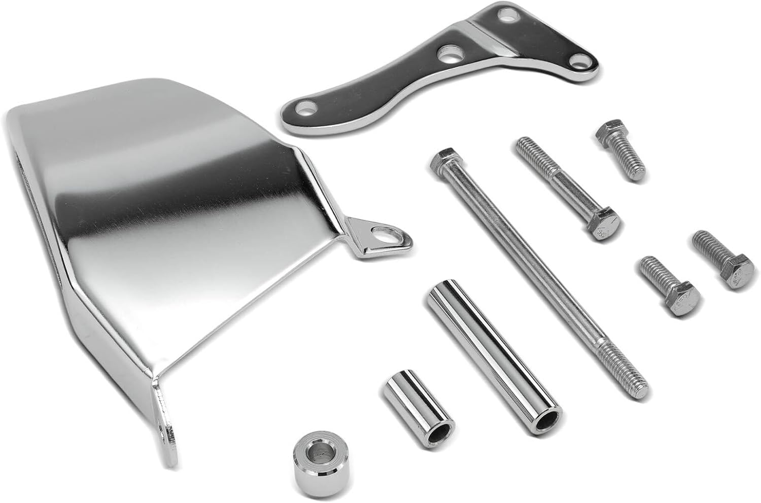 Replacement Parts for 10x Steel Chrome Alternator Bracket Kit LWP for Chevy Small Block V8 GEN. I 350 Mod-AP88P-9996