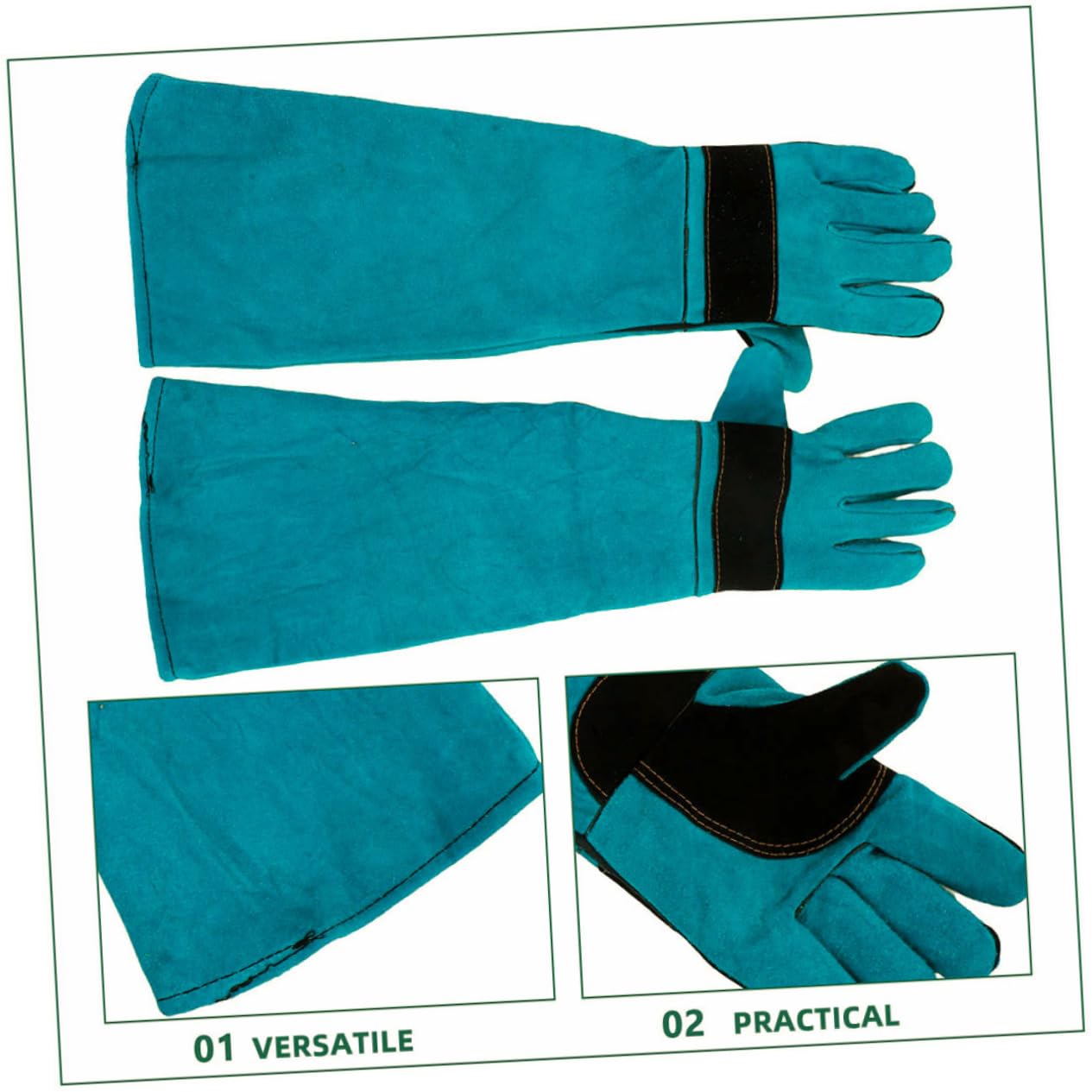 TOYANDONA Moufles de Protection Cuir Synthétique pour Chat et Chien Anti-Morsure Résistants aux Rayures, Ajustement Ergonomique, pour Soudure et Manipulation D’Animaux