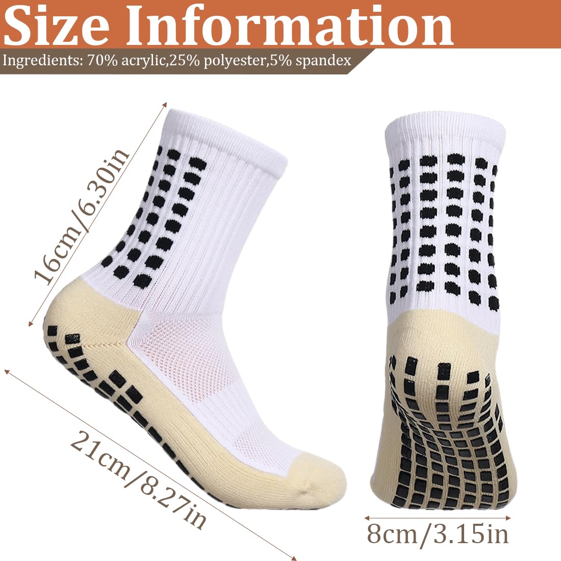 4 pares de calcetines antideslizantes de fútbol, calcetín antideslizante, gruesos, transpirables, para fútbol, yoga y senderismo, tallas 38-45