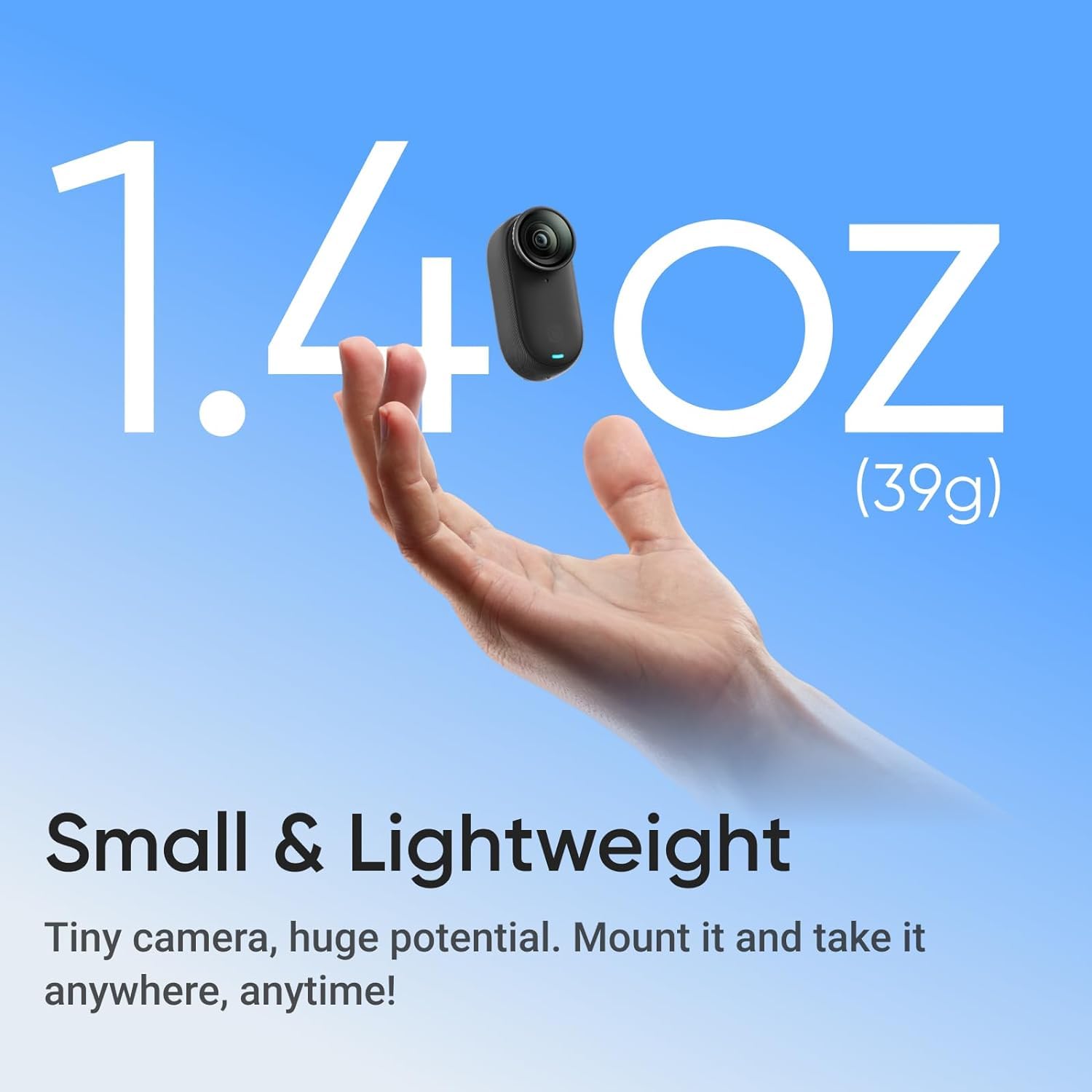Insta360 GO 3S 4K – Videocamera Da 39g Con Montaggio Magnetico, Impermeabile Fino A 10m E Batteria 140min