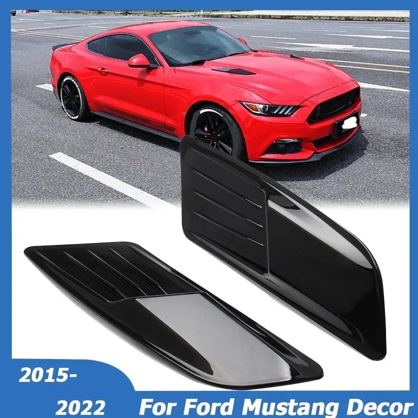 Style carbone écope de capot Mustang 2015-2022 panneau de ventilation ABS - 2