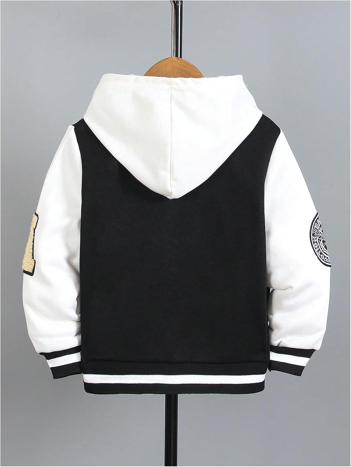 SOLY HUX Toddler Boy's Varsity Jacket Letter Graphic Color Block Collar Long Sleeve Baseball Jacket Streetwear