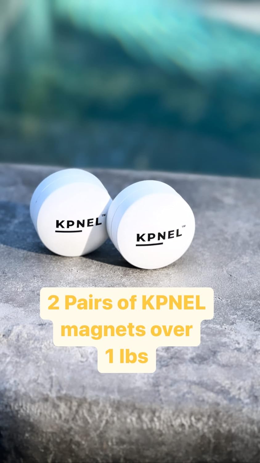 2 Pairs of Heavy-Duty Magnetic Outdoor Patio Curtain Weights, Durable Silicon Encased, Shower Curtain Weight, Flag Weight, 2 Pairs Weighing Over 1 lbs. (Matte White)