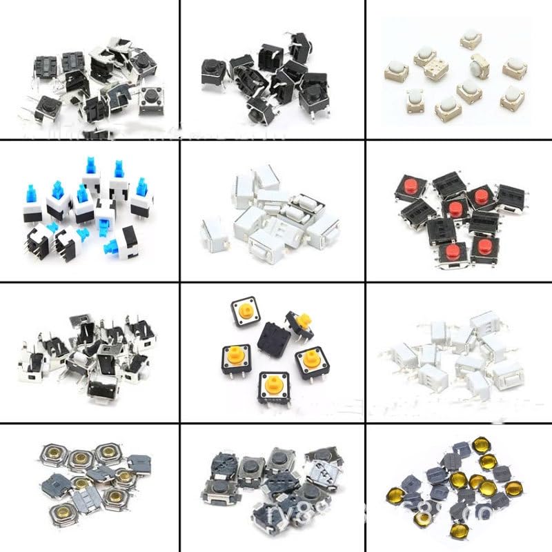 Miniatura 4 de 460PCS 24 valores Micro Momentary Touch Interruptor de Botón Táctil Surtido Kit