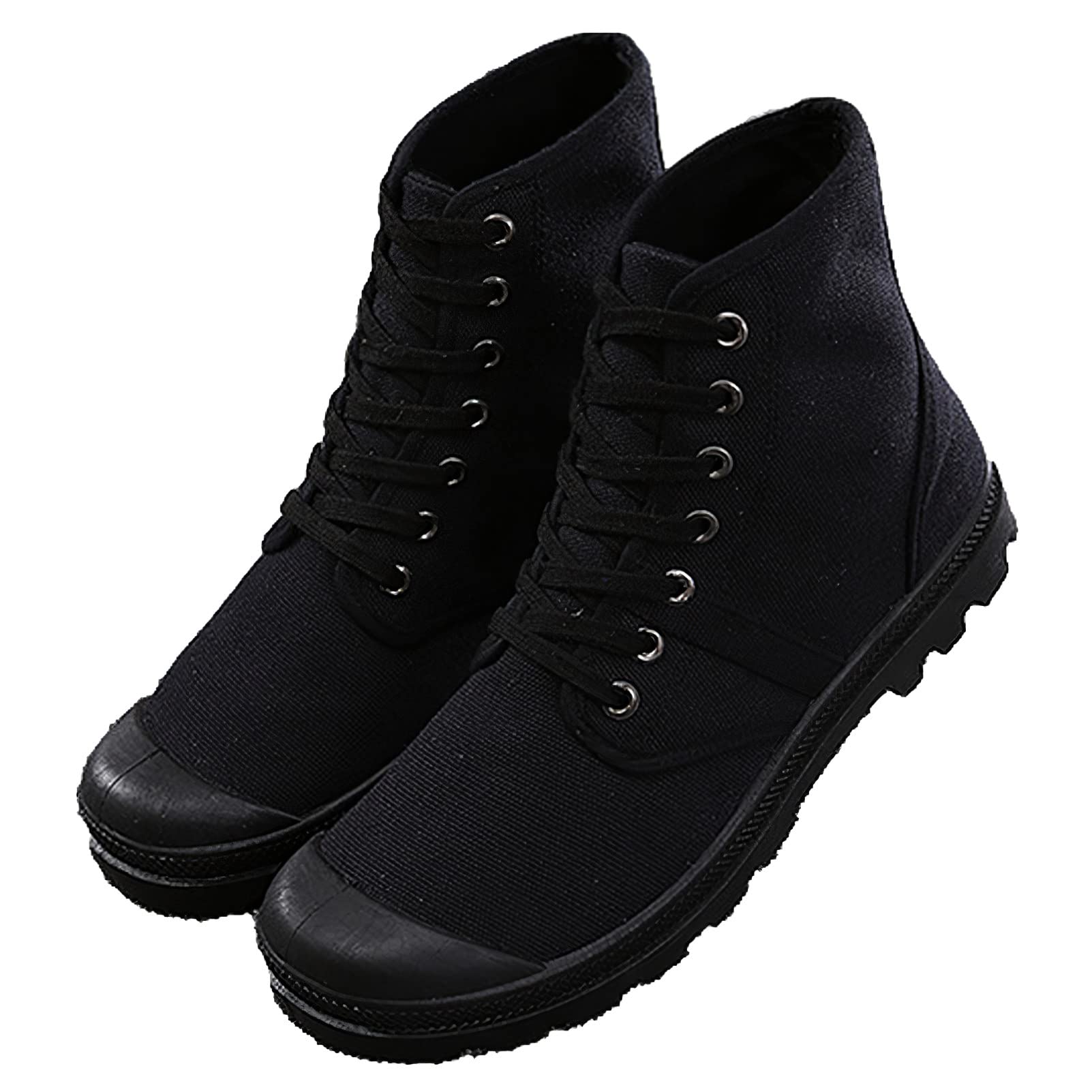 ANUFER Unisex Uomo Donna Caviglia Alta Stivali di Tela Allacciate Informale Sneakers
